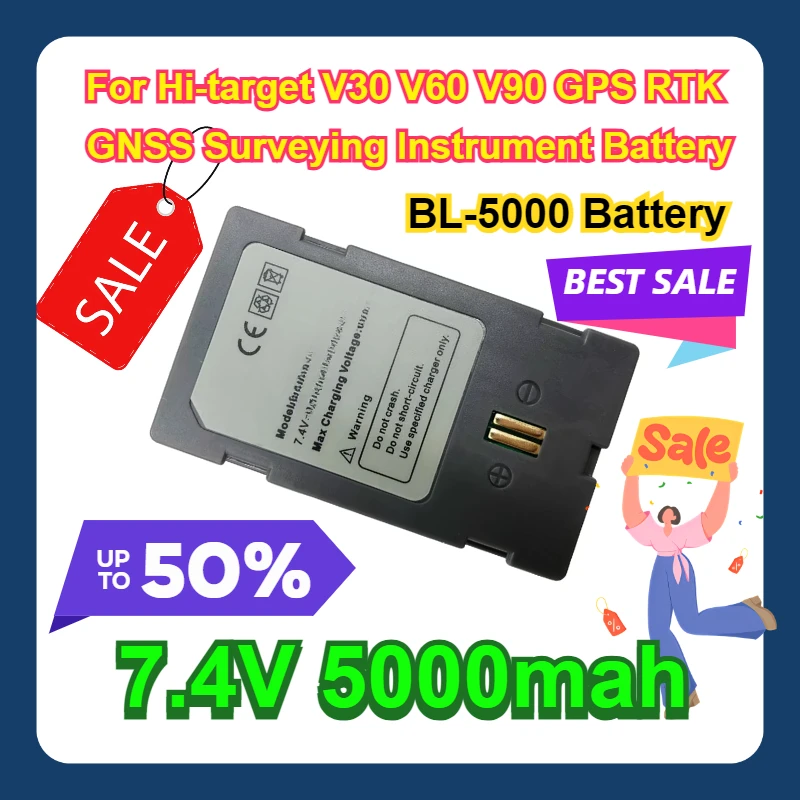 

BL-5000 Battery 7.4V 5000mah For Hi-target V30 V60 V90 GPS RTK GNSS Surveying Instrument Battery