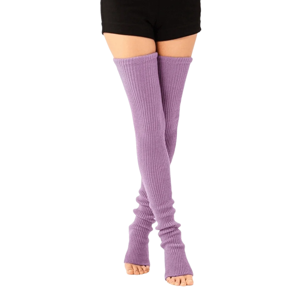 Simple Knitted Leg Warmers Multicolor Thickened Warm Above Knee Socks Lolita JK Stripe Long Stockings Girls