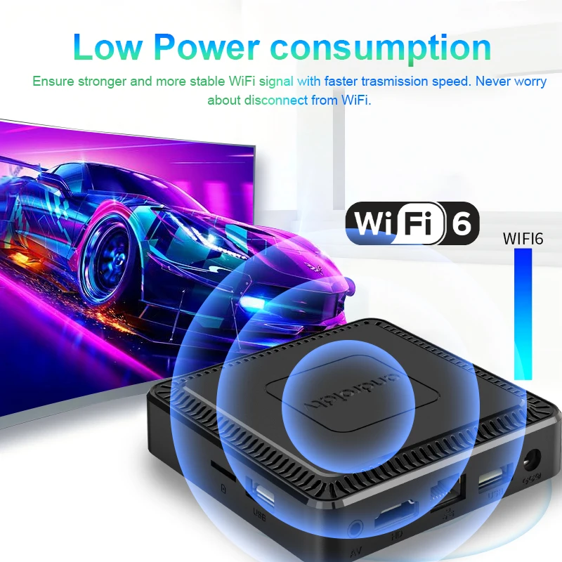 Q7 Allwinne H313 WIFI 6 BT 5.2 Android 10 TV Box 6K Ultra High Definition Player Home Full Netcom Set Top Box Smart Electronics