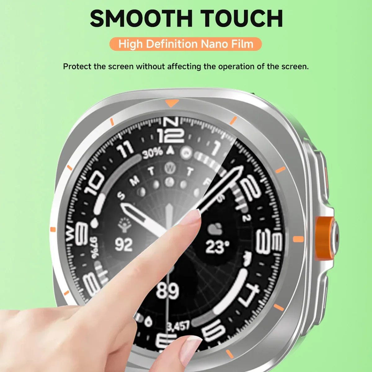 Change To Ultra Case for Samsung Galaxy Watch 7 6 40mm 44mm Upgrade To Galaxy Watch Ultra 47mm Tempered Glass Screen Protector