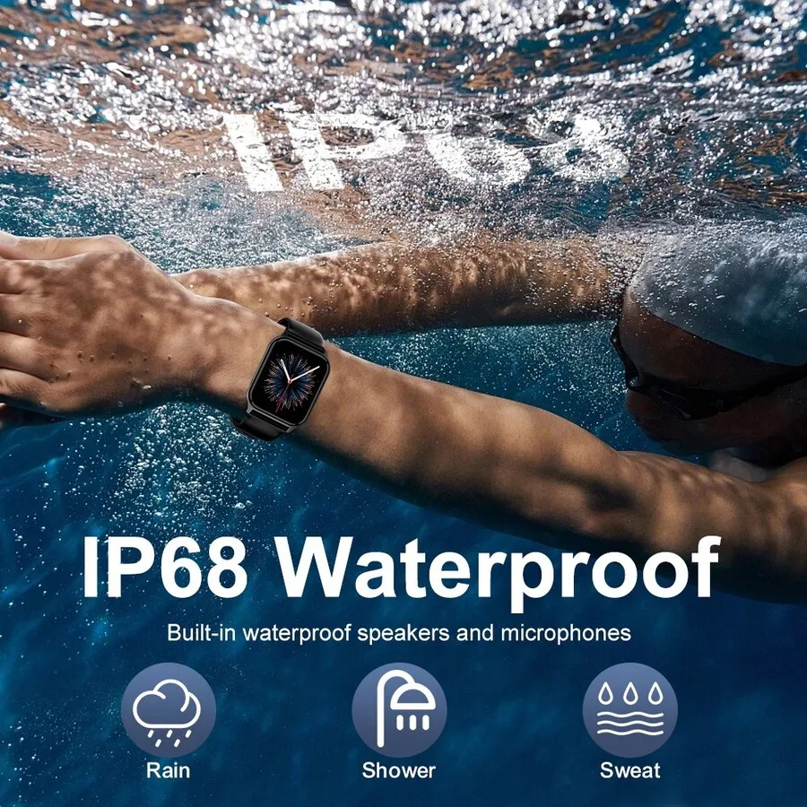 1.83 Inch Smartwatch, Wireless Calling, Message Rminder, Fitness Tracker,  Alarm,  Suitable For Men And Women, 100+ Sports