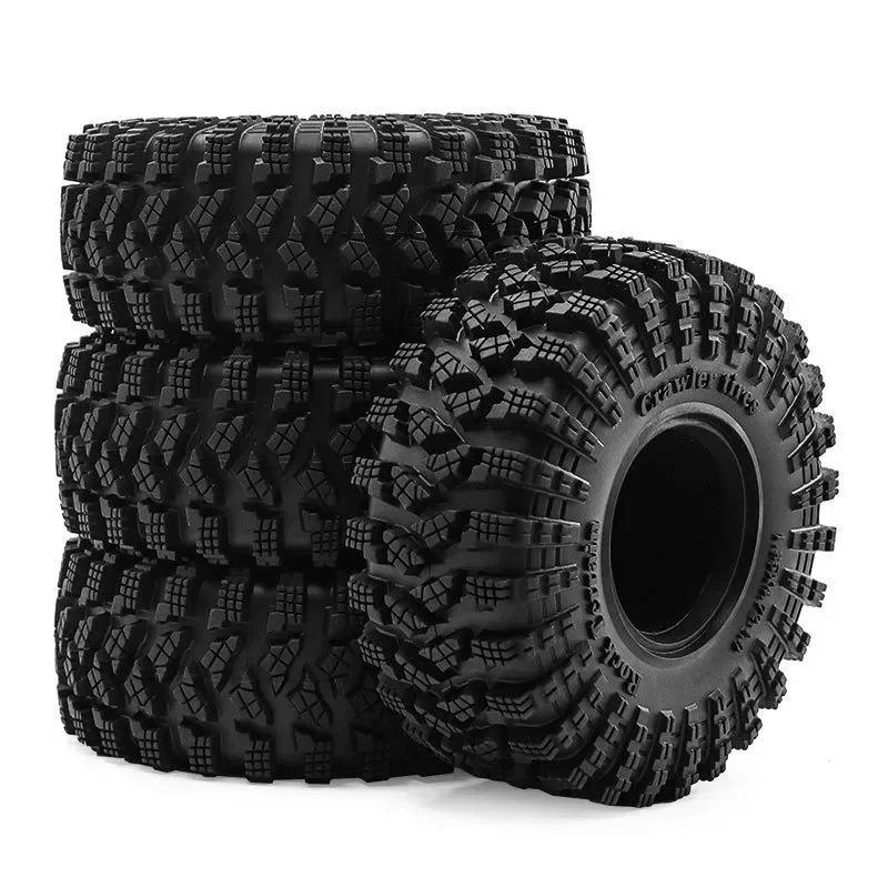 

4pcs 1.9 120mmScale Crawler Tire Treads 4PCS Set - Natural Rubber Soft Compound Fit SCX10 90046 D90 TRX4 TRX6 D298