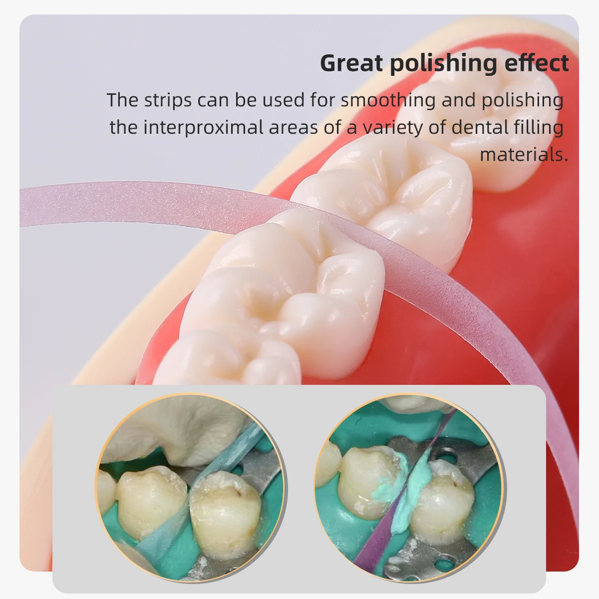 1Roll Dental Polishing Strip 4mm Resin Abrasive Polyester for Interproximal Shaping Whitening Polishing for Crowns Bridges