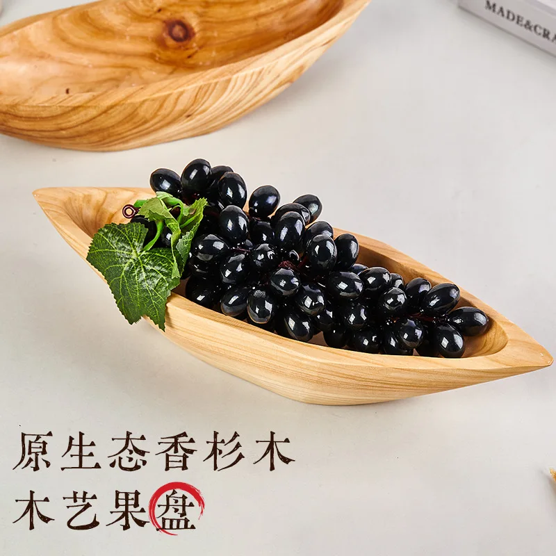 

Creative and luxurious minimalist wooden fruit plate, snack fruit solid wood wooden plate, high-end wooden tray for home use