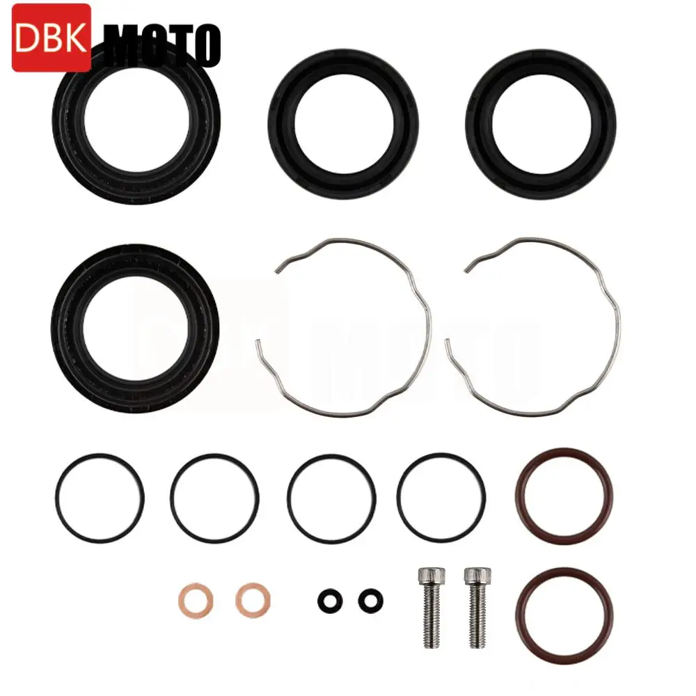 For Harley Sportsters 1988-2015 & Dyna FXD 1991-2005 Fork Seals Rebuild Kit 39mm Compatible oil seal retaining ring nylon pad