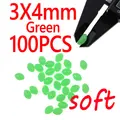 100 Piezas de 3x4 mm, Color Verde