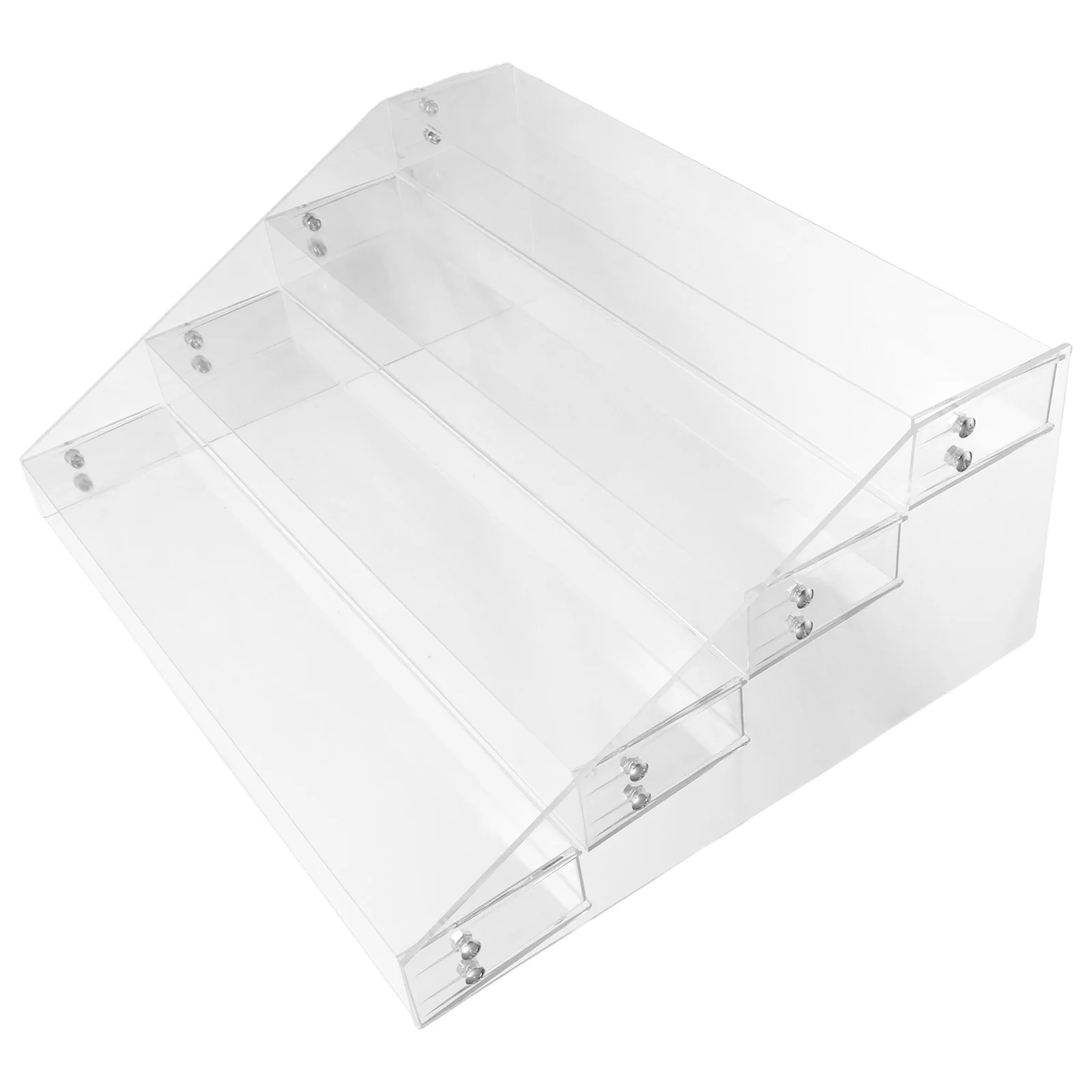 

4 Tier Acrylic Transparent Display Stand Tabletop Organizer for Cards Stickers Nail Polish Essential Oil Holder