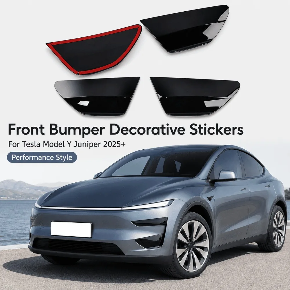 Front Bumper Decorative Stickers For Tesla Model Y Juniper Performance Style Exterior Trim Covers Sport Styling Auto Accessories