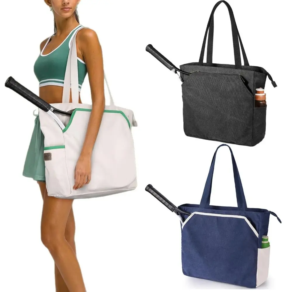 

New Large Capacity Tennis Tote Bag Multifunctional Canvas Tennis Racket Shoulder Bag Lightweight Badminton Racket Handbag