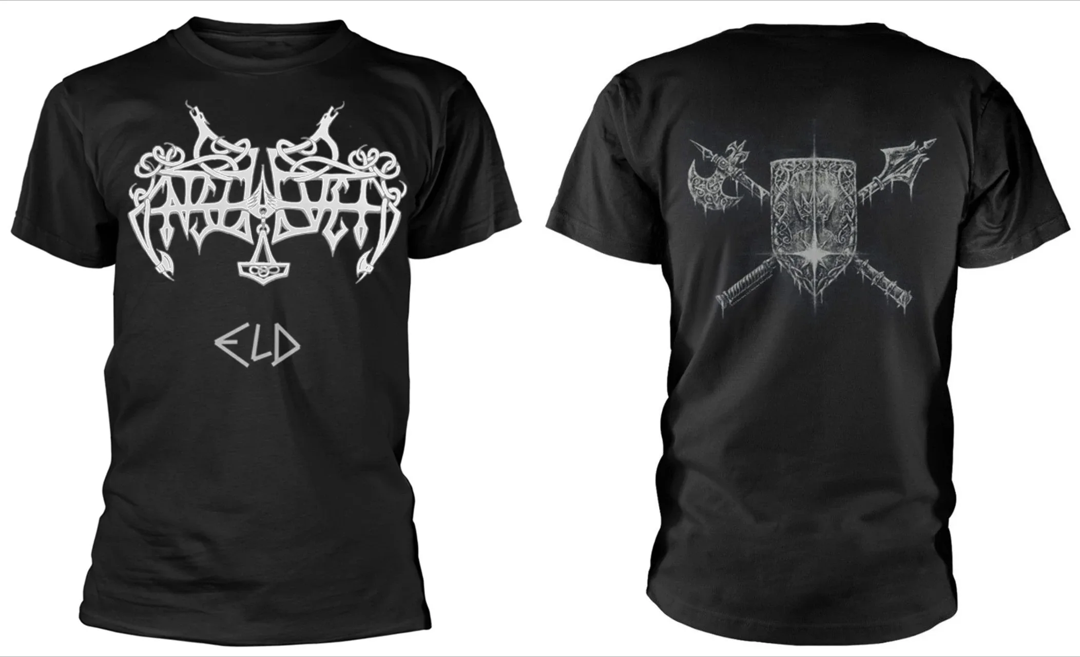 

Enslaved Eld Band Graphic Print Men's and Women's Loose Short Sleeved T-shirt Oversized High-end Luxury hot product soft Unisex