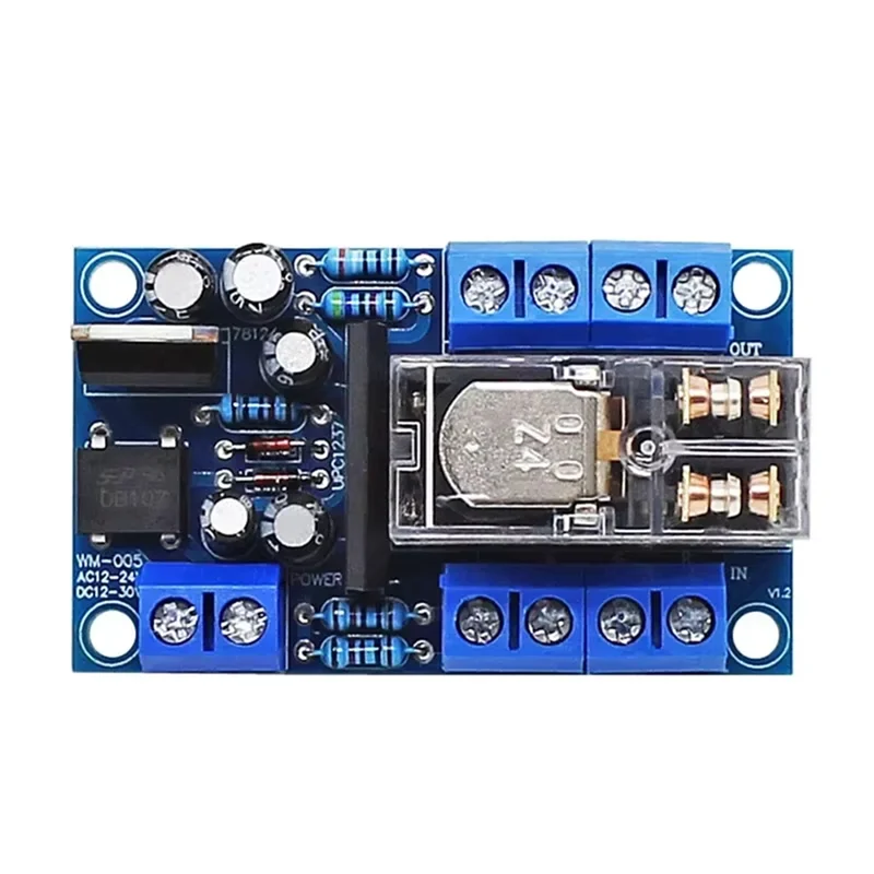Placa de proteção de alto-falante fólico upc1237 para relé-diy interruptor passivo liga/desliga atraso módulo de funcionalidade anti-impacto