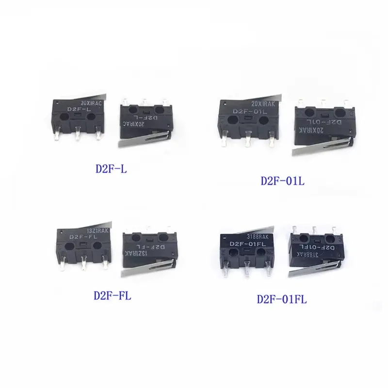 10PCS/Lot D2F-L 、D2F-L3 、D2F-L-A 、D2F-L-D 、D2F-F 、D2F-01L 、D2F-01L-A1 DIP-3 New original travel microswitch