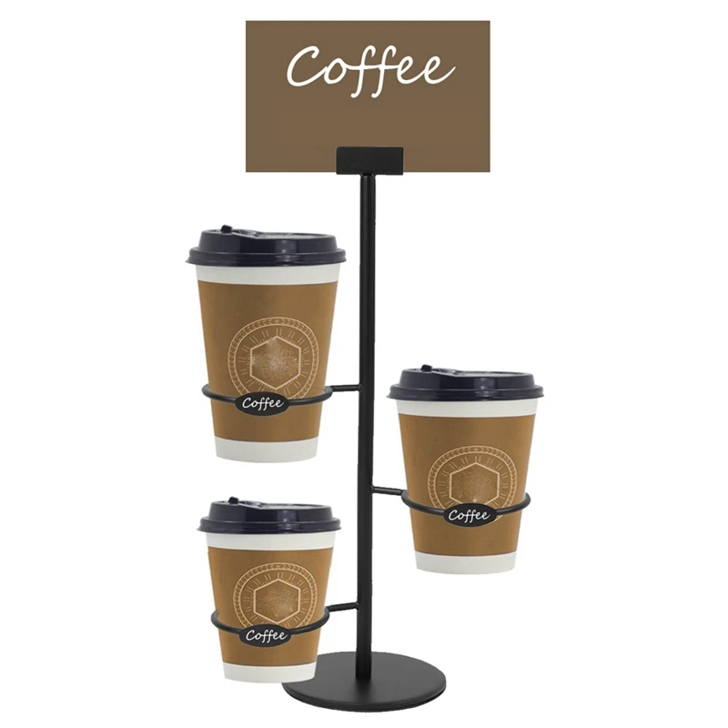 ABXH Железная стойка для бумажных стаканчиков, полезная стойка для кофейных чашек, контейнер для хранения бумажных стаканчиков для чая с молоком, кофейни