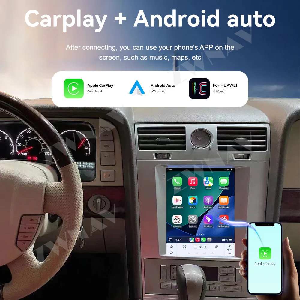 

Android 13 GPS-навигация WIFI 4G Carplay 10,4-дюймовый сенсорный экран для Lincoln Navigator 2005-2009 мультимедийный плеер головное устройство