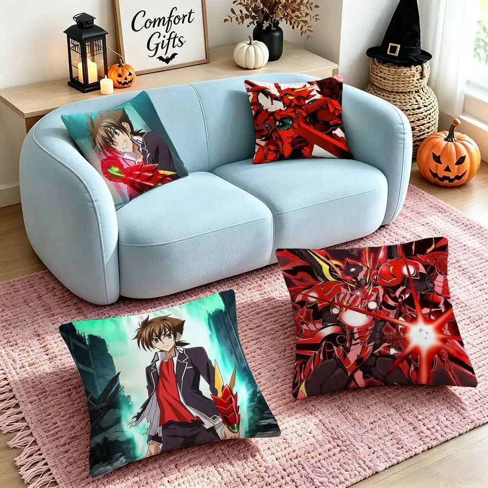Anime H-High School DxD Hero I-Issei  Square Double-Sided printed Pillow Case Bedroom Bedside Pillow Sofa Cushion Cover