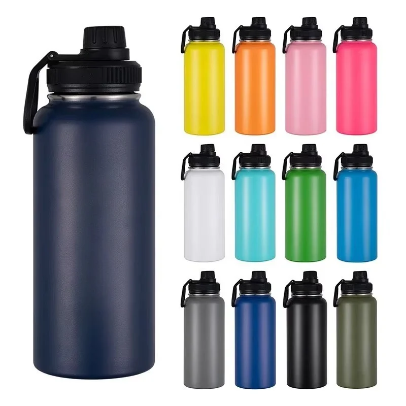 Termo  Personalizado,Botella Térmica Grande Acero Inoxidable,Botella Agua Deportiva Portátil para Exteriores 12oz-40oz