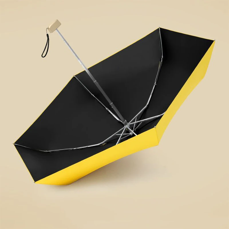 Outdoor Mini Sun Umbrella UV Protection Ultralight Folding Five-fold Umbrella Sunshade Umbrella For Daily Life