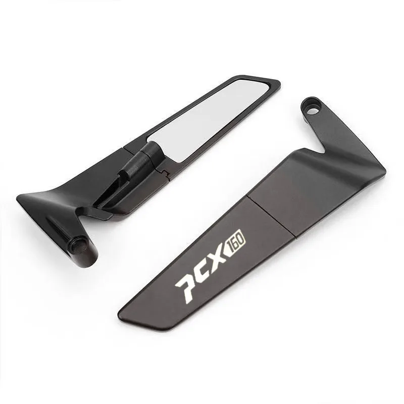 دراجة نارية ألياف الكربون مرآة الشبح الجنيحات مرايا الرؤية الخلفية لهوندا PCX160 PCX 160