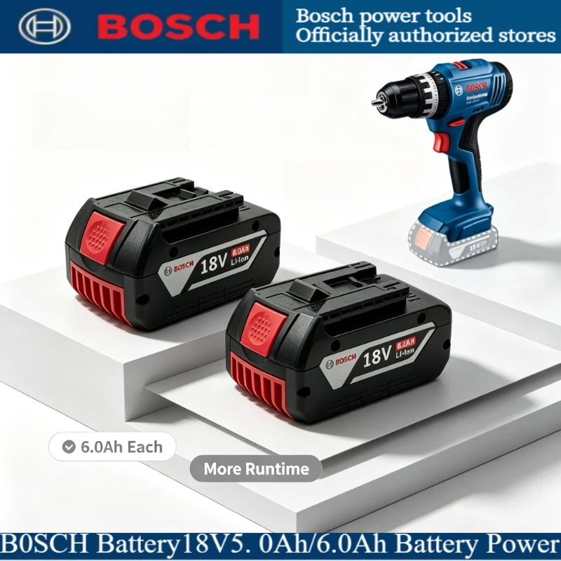 Bosch 18V 6Ah Battery, Portable Design, Easy To Carry, Outdoor Construction, Fit BAT618 BAT618G,for Bosch 18V Series Power Tools