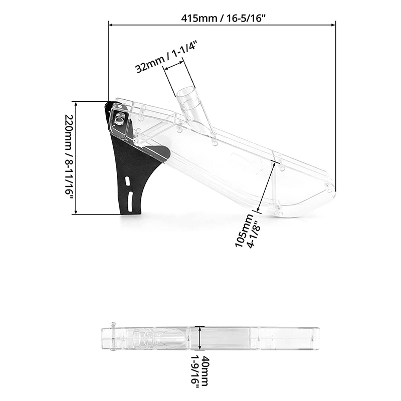 Capa protetora de serra de mesa, escudo de segurança anti-poeira para carpintaria para serras de mesa de 7-12 polegadas Vogue