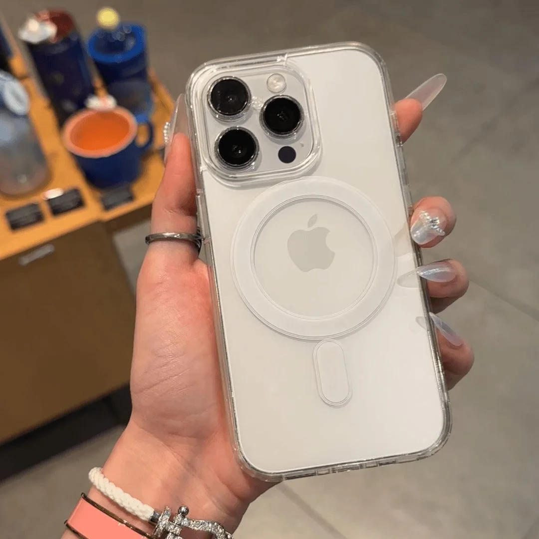 Hard Crystal Original Magnectic Case For iPhone 17 16 15 14 13 12 11 Pro Max XS XR 7 8 Plus For Magsafe Wireless Charging Cover - náhled 3