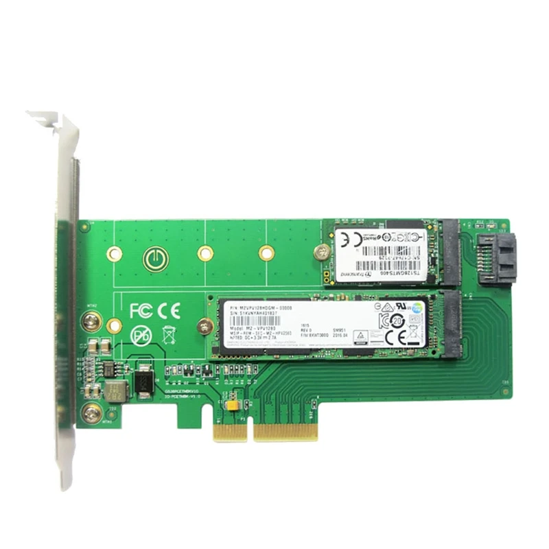PCIE4.0 a 2 porte M.2 (chiave B/M) scheda adattatore protocollo NVME/SATA per alimentazione a doppia tensione Ssd 22110 2280 2260 2242 2230