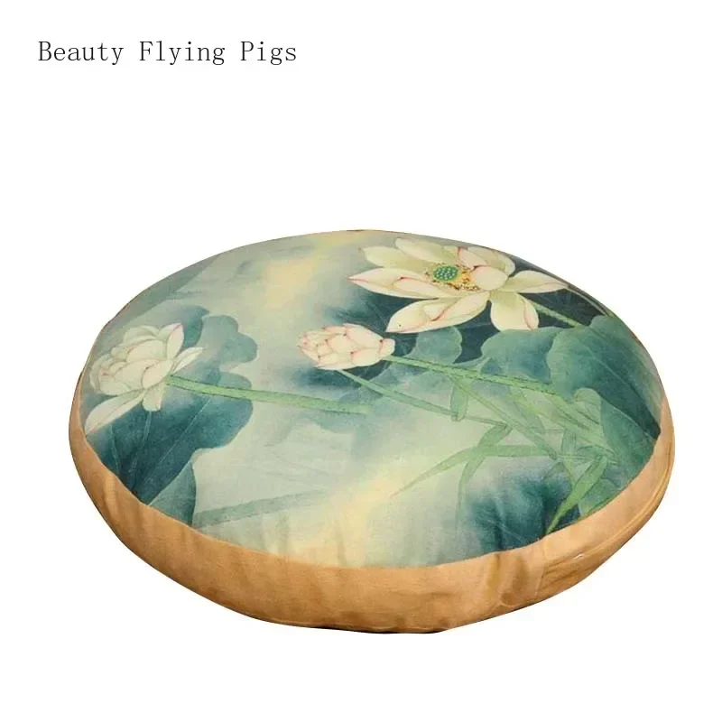 Chinese Linen Cotton Tea Ceremony Worship Buddha Floor Cushions Round Shape Thicken Office Balcony Cushion Tatami Yoga Mat