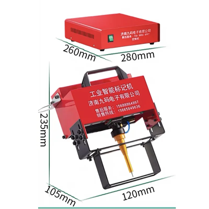 1950 Portable Metal Pneumatic Dot Peen Marking Machine For VIN Code(100*20mm) Frame chassis number Useful