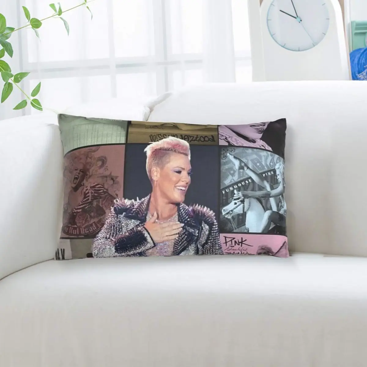 Pink P!nk Cool Singer Country Music Rectangle Pillowcase Cushion Cover Decor Bedroom Bed Home Comfort Throw Pillow