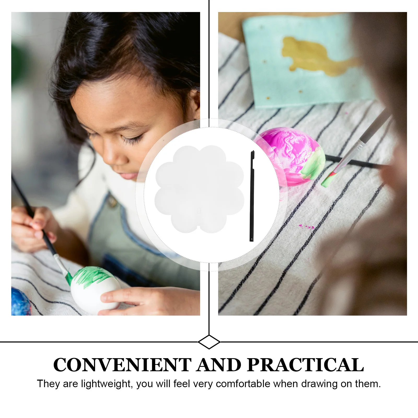 Éventails de poche transparents, Kits d'artisanat de bricolage, portables et légers, cadeaux de fête pour enfants, ornements muraux, accessoires décoratifs, 6 pièces