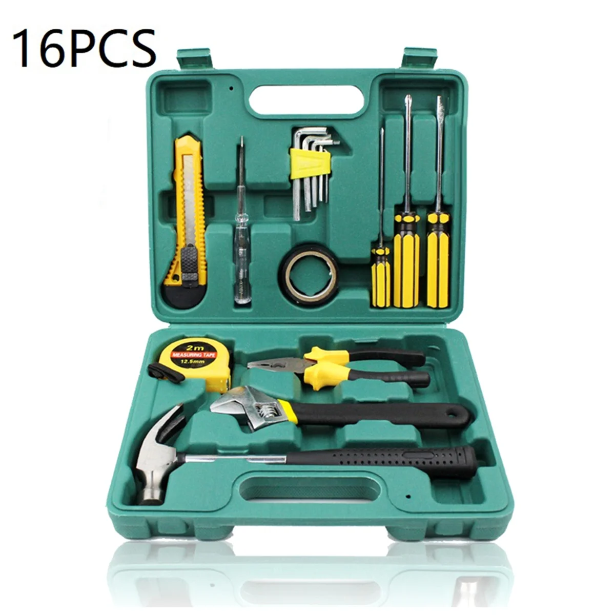 16 Pcs Multifunctional Vehicle Emergency Maintenance Tool Kit Go on Road Trip Rescue Workers' Vehicle Maintenance Tool G