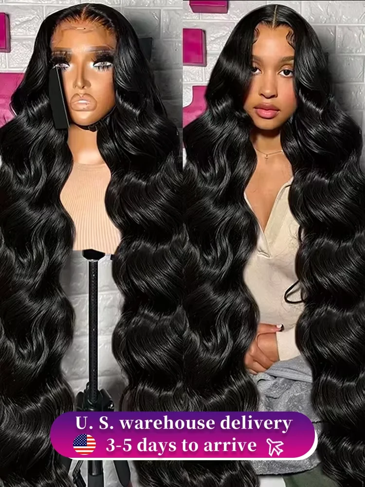 

250% Density Brazilian Raw Body Wave 30 32 inch 13x6 HD Lace Front Human Hair Wigs 13x4 Frontal Wigs Glueless Lace Closure Wigs
