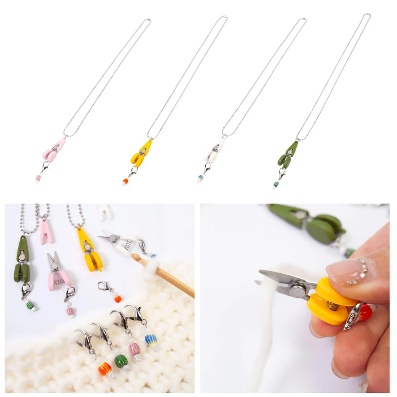 

Mini Scissors Size Compact Hanging Neck with Protective Cover Tiny Multifunctional Portable for Yarn Sewing DIY