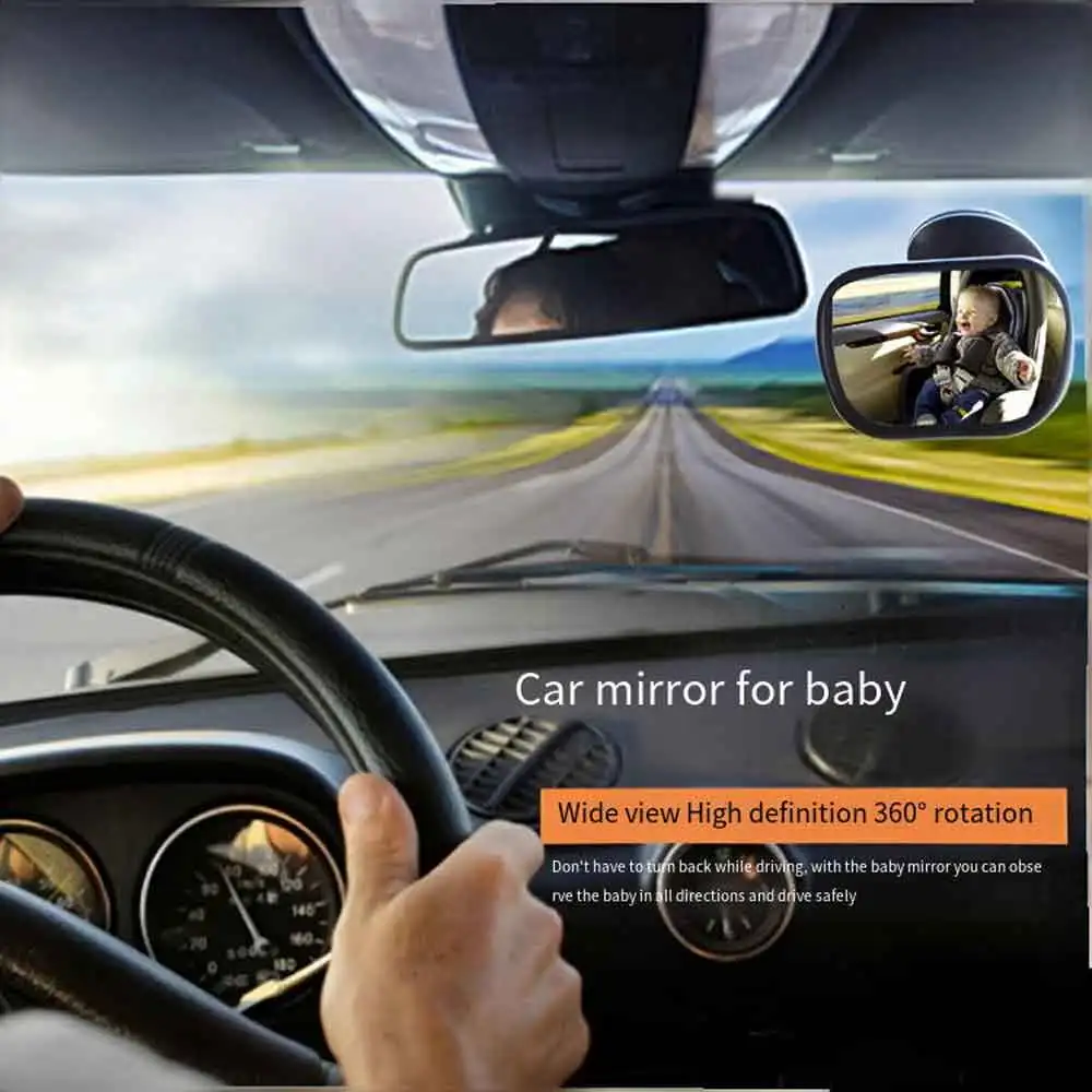 

vvocci 2In1 Observation Mirror Car Rear Kids Monitor Baby Rear View Mirror In Car Easy InstallationSeat Child Safety Mirror