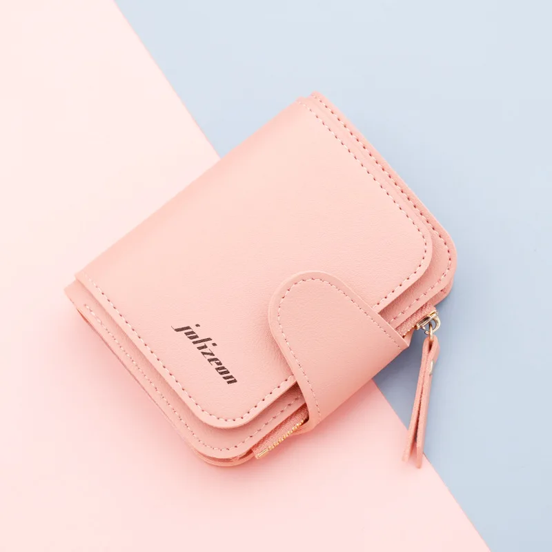 

Fashion Women's Wallets Short Female Purse Credit ID Card Holder PU Leather Zipper Small Wallet Money Bag Case Coin Purse Clip