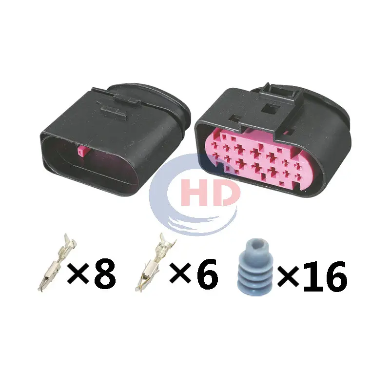 

1-20 sets 14pin 1.5/3.5mm Waterproof Lamp Light Connector Plug Socket 1J0973837 1J0973737