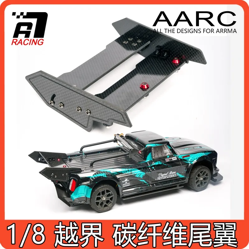 

Carbon Fiber Rear Wing for ARRMA INFRACTION V4 1/8 RC Street on-Road Car – RC Upgrade Spoiler Decoration Accessory