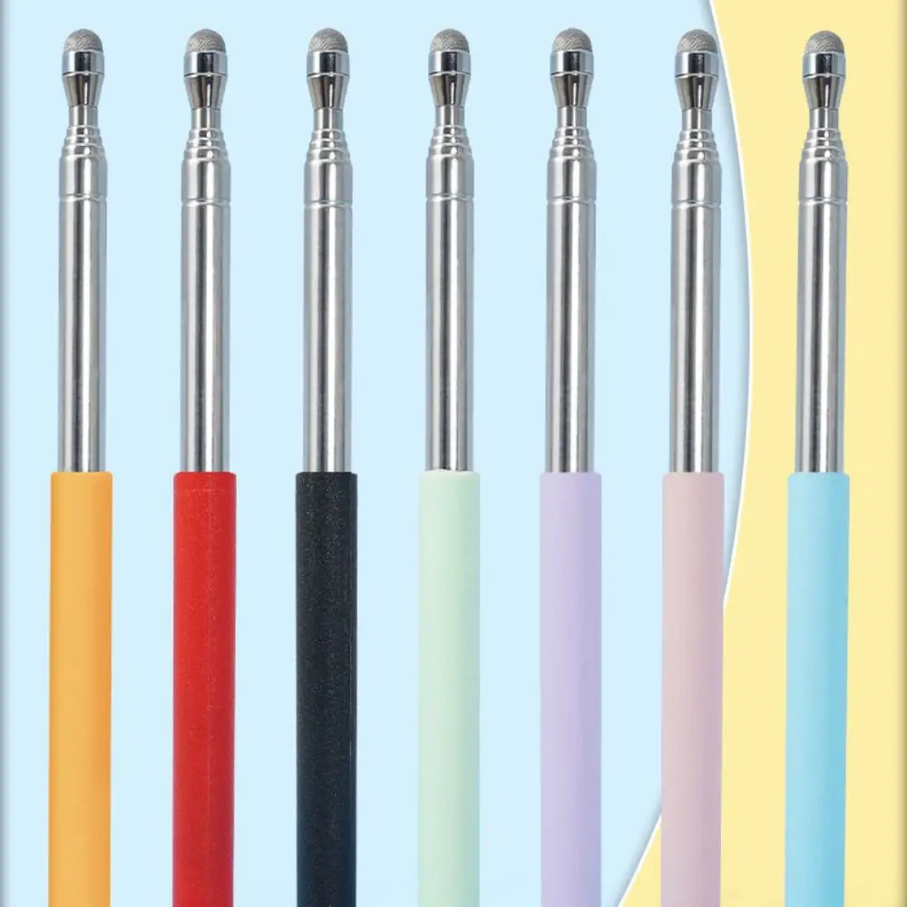 Stainless Steel Touch Screen Pen 68MM Telescopic Rod Reading Sticks Whiteboard Presentation Pointer School Office Supplies