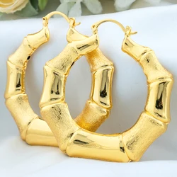 Fashion Hoop Earrings for Women Classic Ear Daily Wear Gold Color Copper Jewelry Large Circle Hoop Earrings Jewelry Accessories