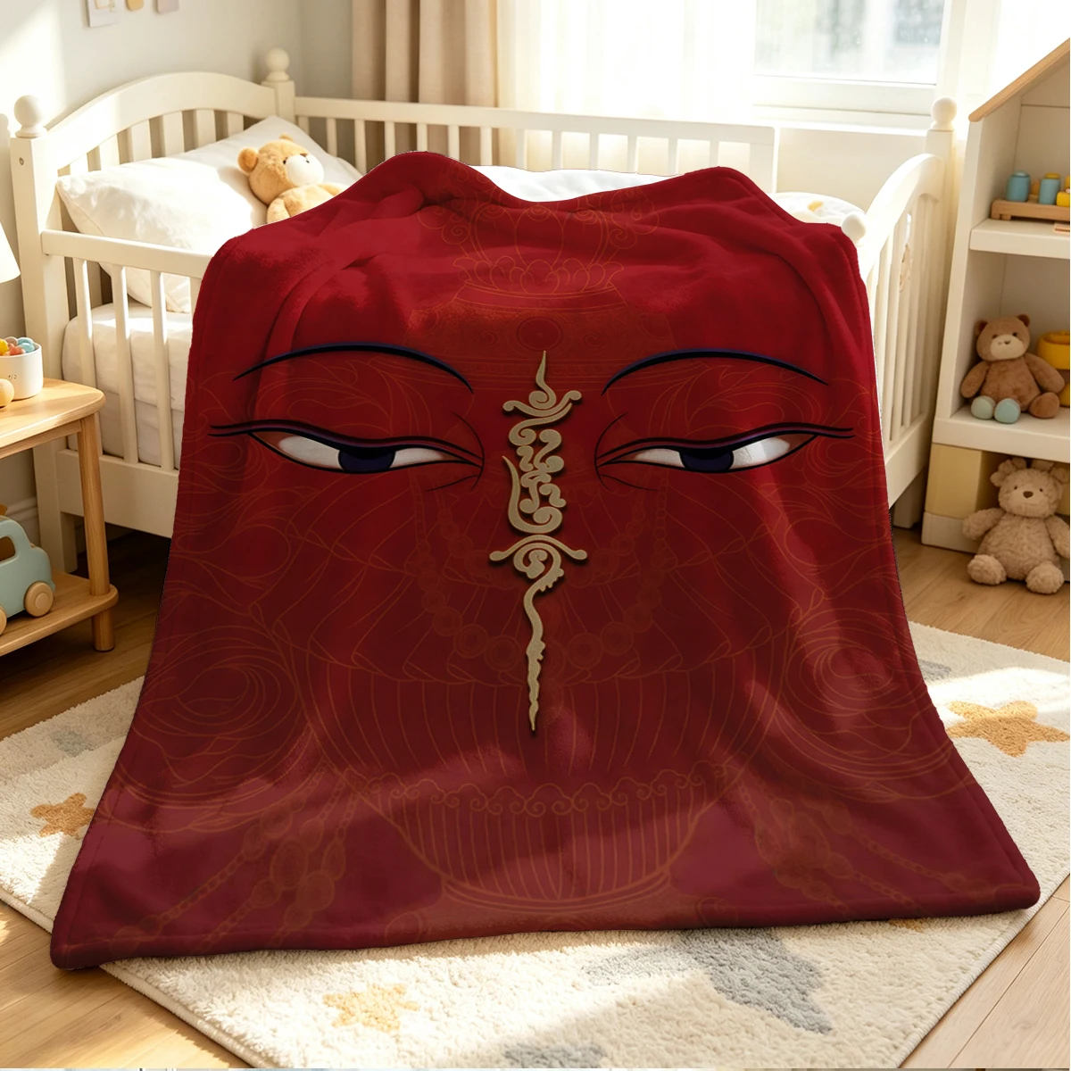 Holy Sight Flannel Blanket Warm Soft Halloween Christmas Couch Warm Cozy Decorative Decor Gift for All Season