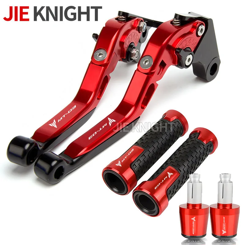 2023 For Yamaha MT-03 MT 03 MT03 Motorcycle Adjustable Brake Clutch Lever 2015 2016 2017 2018-2022 Folding Handle Hand Grips Set