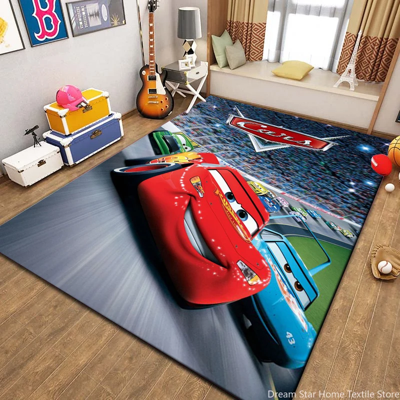 

MINISO Disney Cars Mcqueen 3D Carpet Living Room Home Decor Sofa Table Rug Chair Cushion Lounge Mat Picnic Camping Children Art