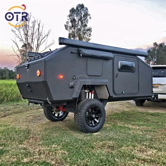 Vintage Mini Travel Trailer with Independent Suspension Australian Standards for Outdoor Camping and Off-Road Travel