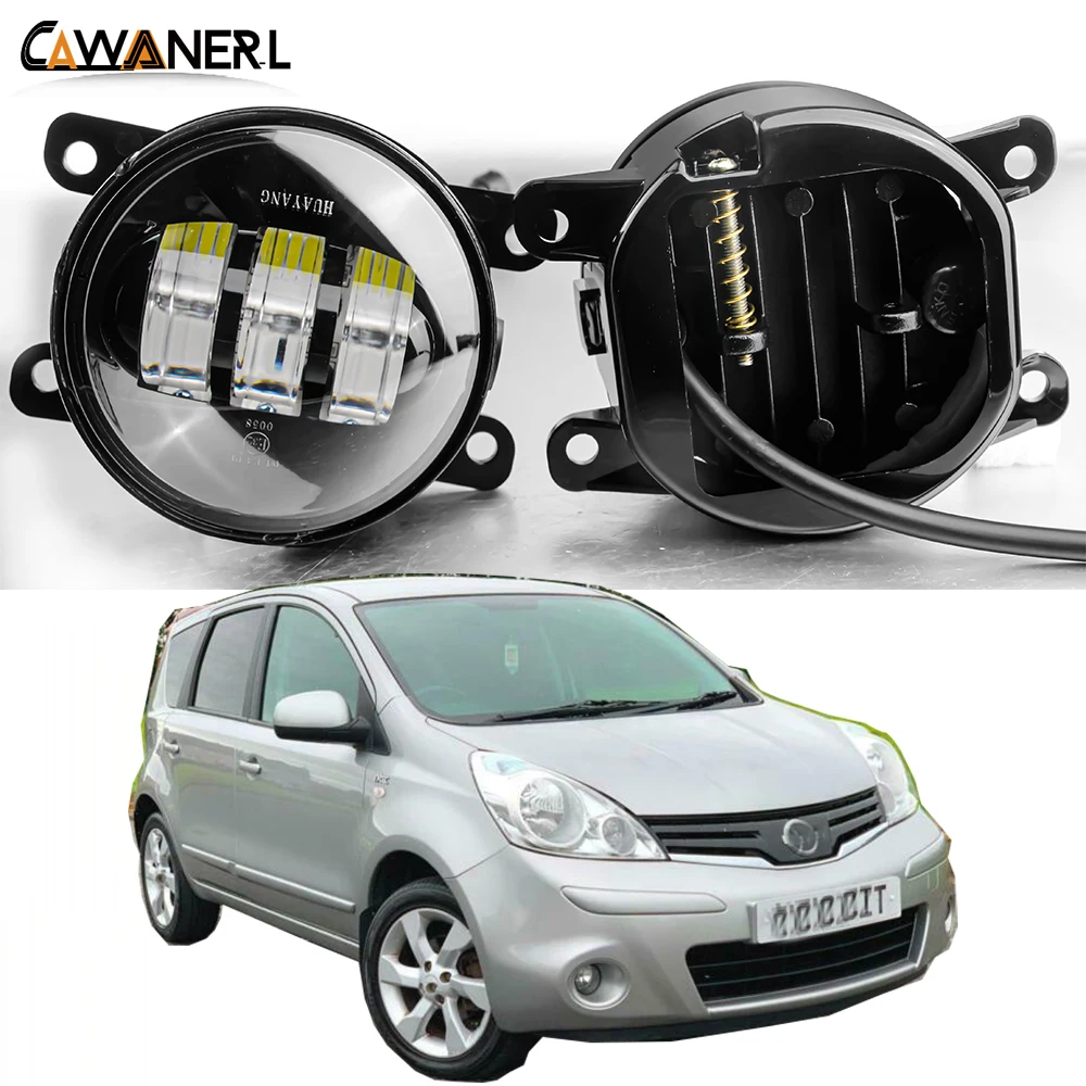 

2 X 30W Fog Light Assembly For Nissan Note E11 MPV 2009 2010 2011 2012 2013 Car Front Bumper LED Fog Driving Lamp Accessories
