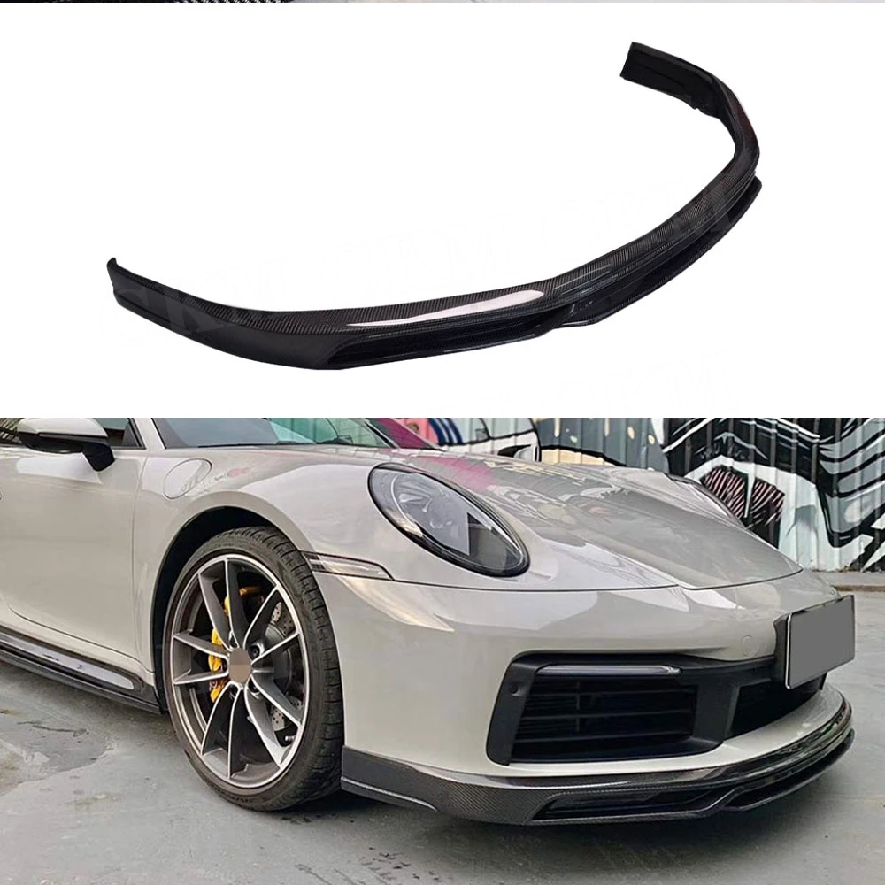 

Carbon Fiber for Porsche 911 992 2019+ Front Spoiler Lip Lower Trim Splitter Front Bumper Lip Chin Spoiler Splitter Diffuser FRP