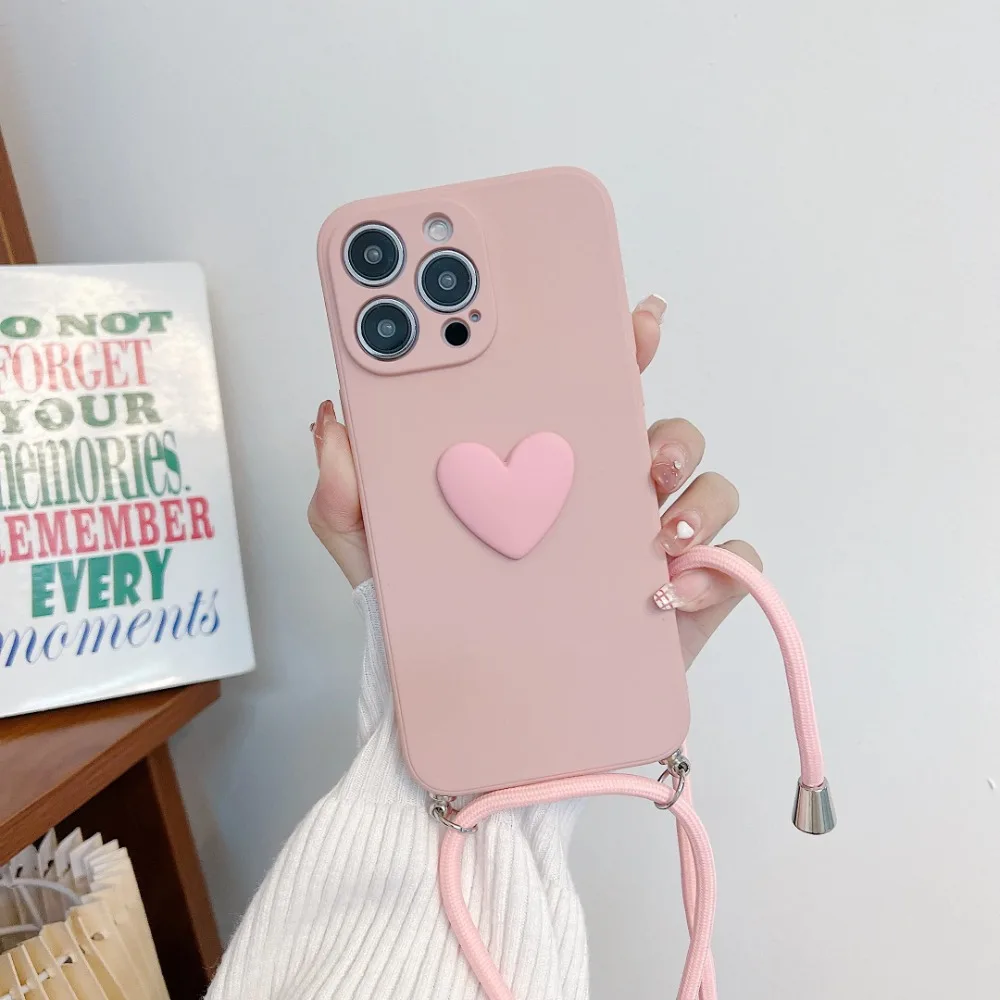 Modische lange Seil-Handyhülle für Xiaomi Redmi 14C 13C 4G 5G 12C 10C 9C A3 A2 A1 12 10A 9 stoßfeste Silikonhülle