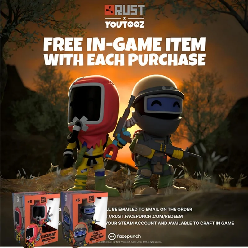 

Официальный костюм RUST Heavy Scientist Hazmat, фигурка с игровым кодом, видеоигра, Коллекционная игрушка, модель в подарок