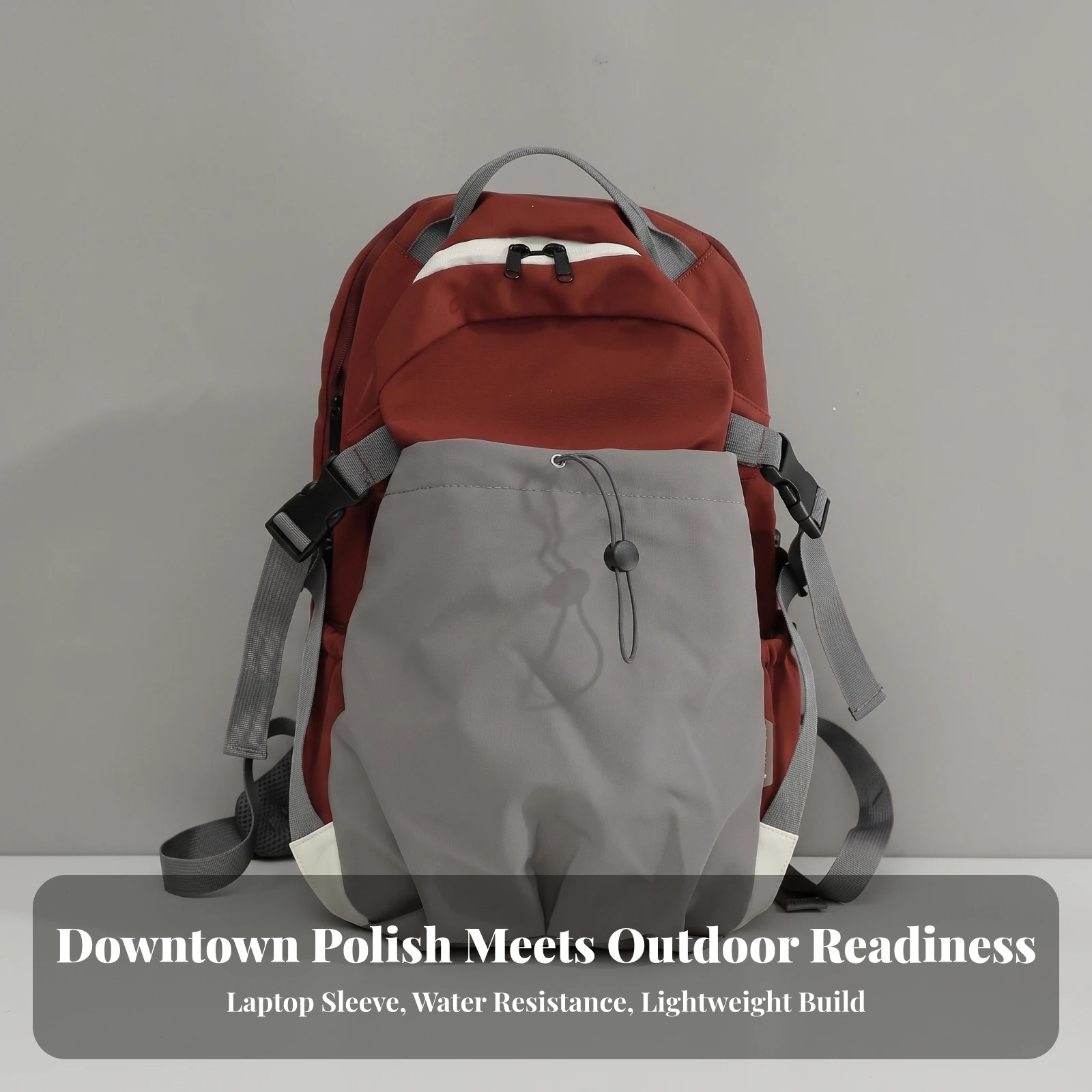 Backpack with Laptop Compartment Casual Backpack with Drawstring Pocket Daypack Comfortable Rucksack Lightweight for Commuters - view 3