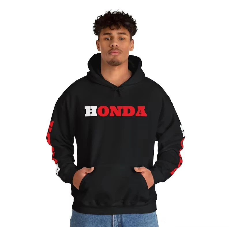 

Толстовка с капюшоном с графическим рисунком Honda, модная толстовка с капюшоном, осенне-зимний свитер, толстовка унисекс, повседневный джемпер с принтом для любителей автомобилей