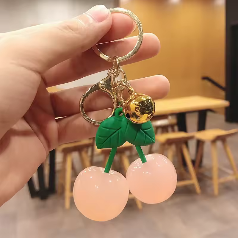 Cherry Charm Handbag Pendant Keychain for Women's Exquisite Internet-famous Crystal Cherry Bag Accessories High-Grade Pendant - Image 10